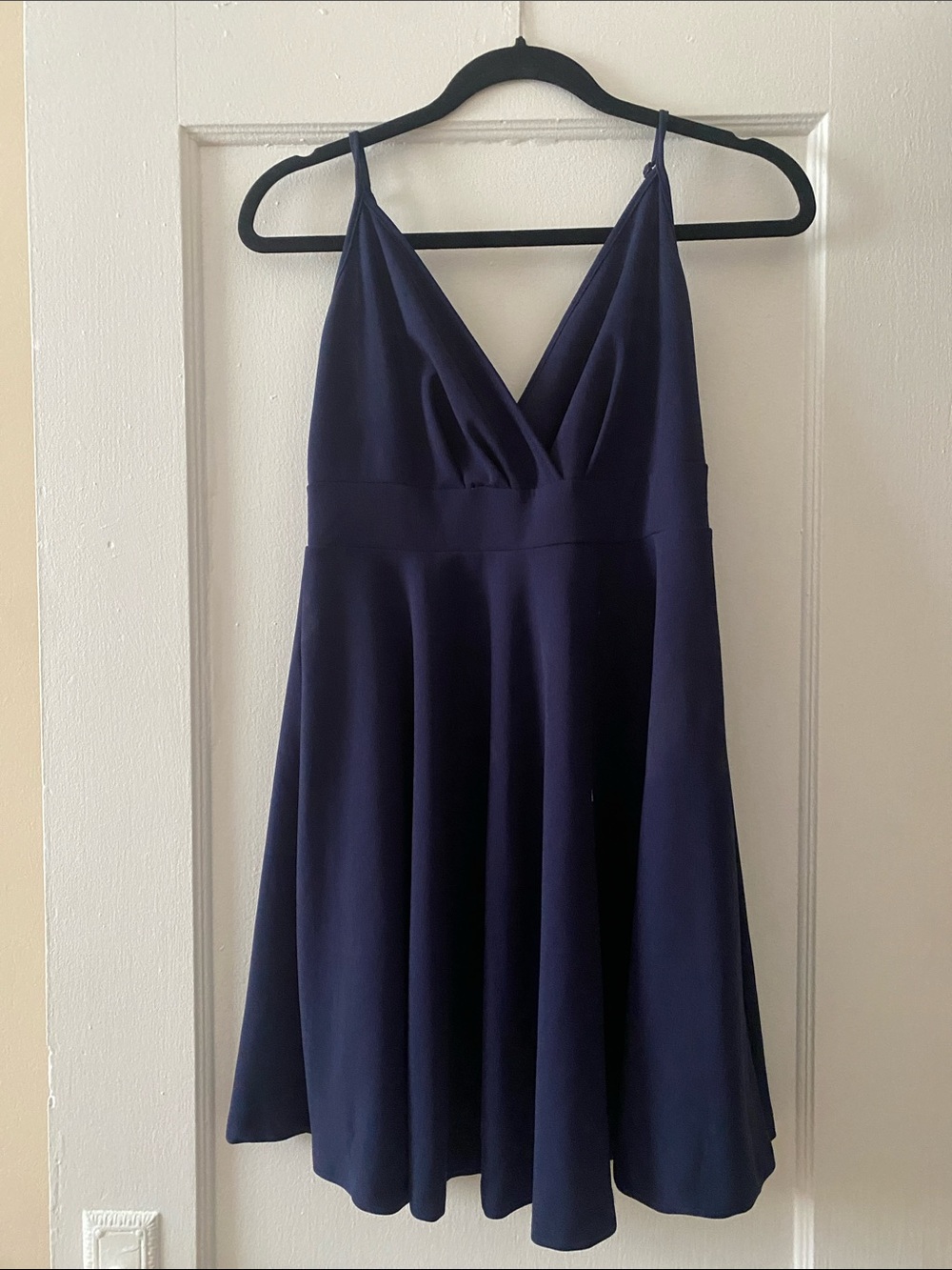 SHEIN Navy V-Neck Spaghetti Strap Mini Dress